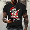 Funny Santa Claus Christmas T-Shirts 3d Print  Tops Tees Mens Shirts Summer Holiday Casual T-Shirts