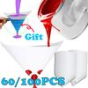 Paint Filter Paper Purifying Straining Cup Funnel Disposable New Pairing Conical Nylon Micron Paper with Funnel 60/100pcs