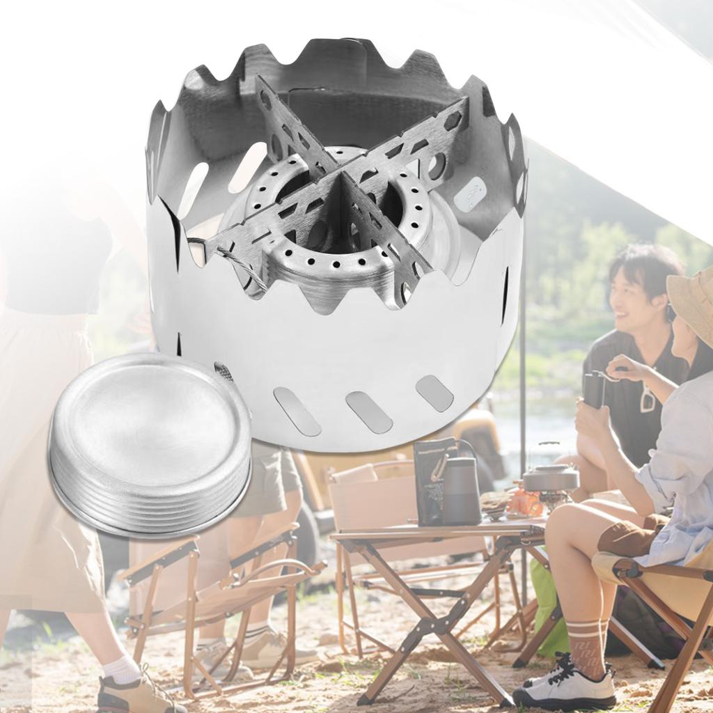 Outdoor Windproof Camp Stove Small Alcohols Backpacking Stove Light Weight Brass Spirits Burners Picnics BBQ Furnaces