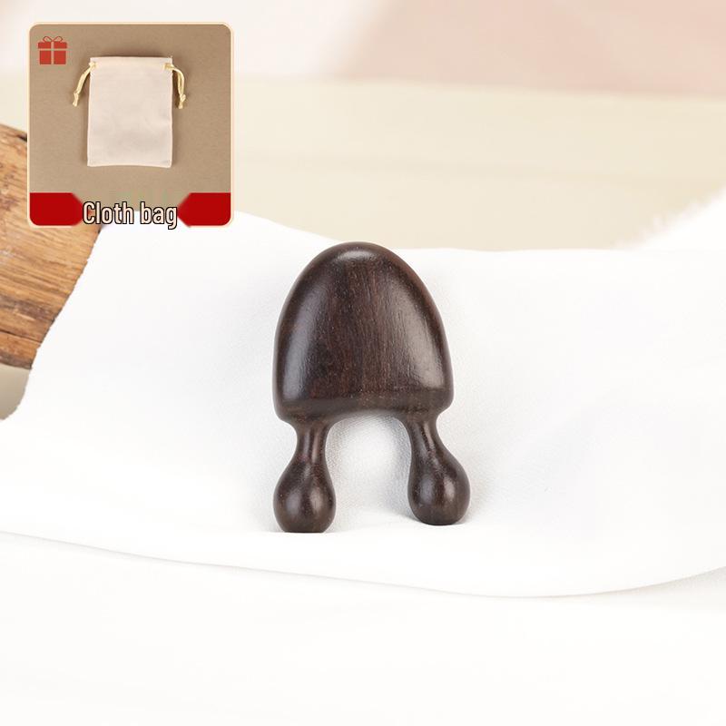 Dual-Pronged Wooden Nose Massager and Acupoint Gua Sha Comb