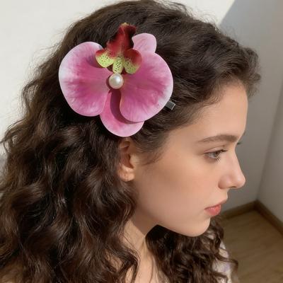 Hawaii Beach Rose Flower Hairpin, Boho Style Bridal Wedding Hair Barrette