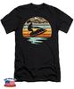 Jet Ski Sunset Silhouette Retro Vintage Water Sports Adventure Sea Leisure Shirt