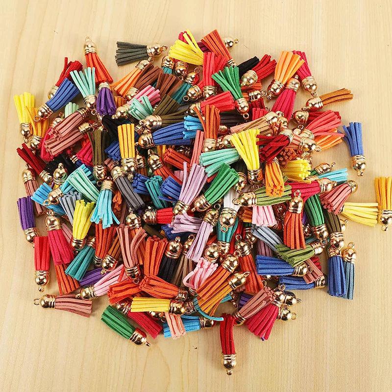 5/10/20Pcs 38mm Mini Leather Tassels Keychain Tassels For DIY Crafts Charms Earrings Bracelets Jewelry Making Supplies