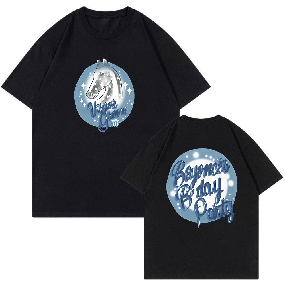 

Beyonce Birthday Tshirt Renaissance World Tour 2023 Merch Tee Crewneck Short Sleeve Streetwear Unisex Women Fashion Clothes 4XL