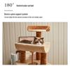 Large Wooden Cat Tree with Bed and Scratcher - Pet Supplies Cat Climbing Frame