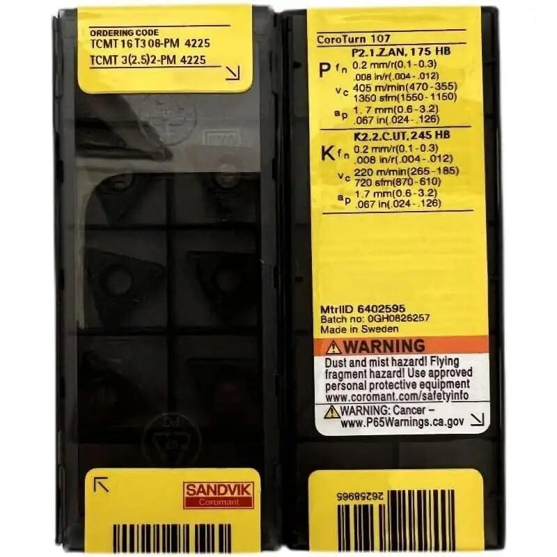 Original Sandvik / TCMT16T308-PM 4225  / CNC Lathe Carbide Blade 10 PCS