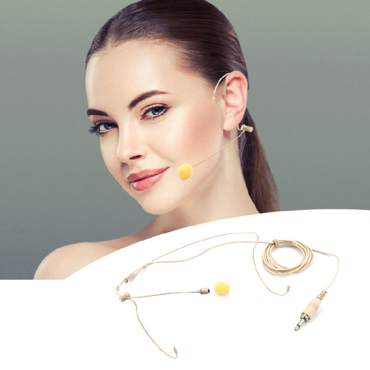 Double Over Ear Earset Over Ear Headworn Replacement Headset Microphone Headworn for Singing, Churches, Stage