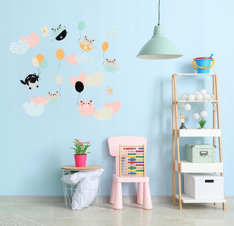 Wall stickers Cats balloons N004