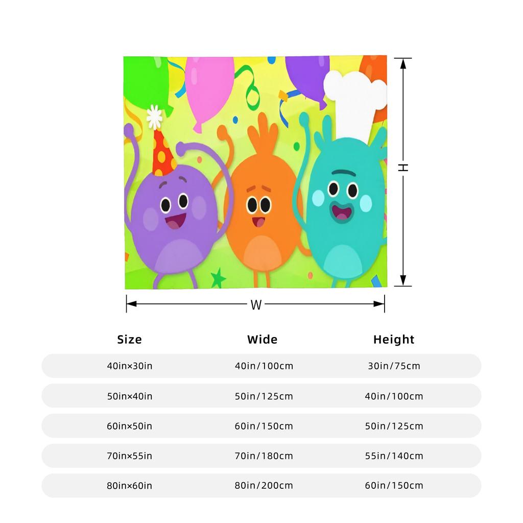 Bumble Nums Cartoon Blankets Flannel Autumn/Winter  Multi-function Soft Throw Blanket for Sofa Travel Quilt