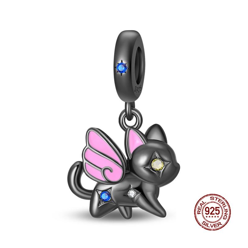 Original Charms Copper Elephant And Cat Charms Beads Fit 3Mm Original Bracelet For Womens Diy Fashion Jewelry Gifts