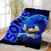1pc, 2D Flat Design S-Sonic Flannel Throw Blanket, Machine Washable - Two Sizes Available 75*100/100*150cm, Ideal for Sports Enthusiasts, Ho