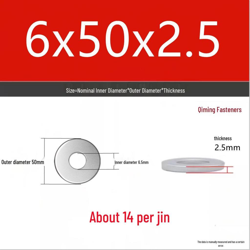 4.8 Grade Galvanized Iron Flat Washer M3-M40 Oversized Metal Screw Gasket Washer