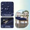 Outdoor Waterproof Cushion Cover, Garden Courtyard Sofa Rattan Chair Seat Pad Replacement, Anti-slip Lace-up Bench Cushion Cover