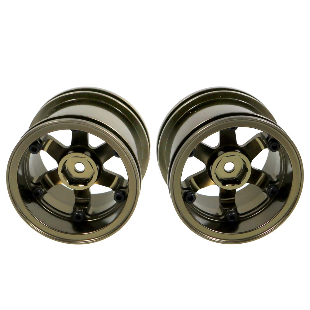 1.9x1.7 Inch 6-spoke Wheels for WR-02CB & GF-01CB (2) [Eagle Model] [#WR02-CB-6S-U] (BZ)