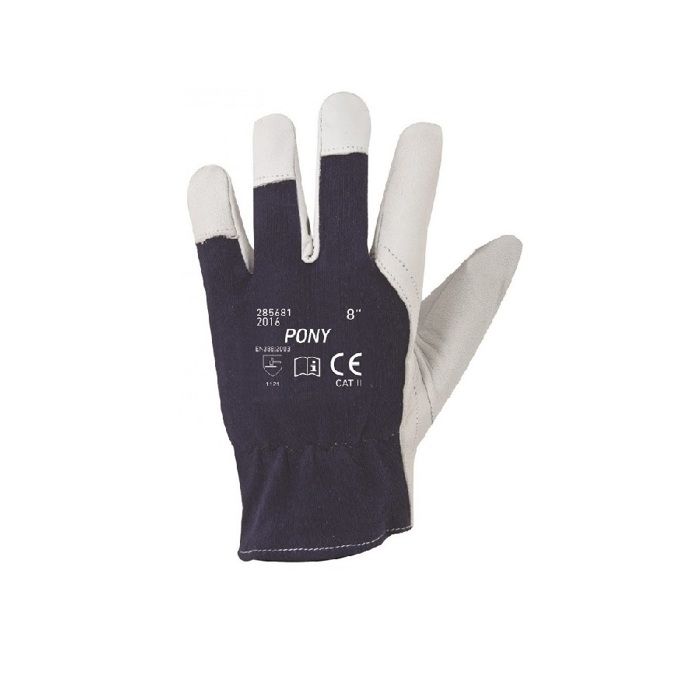 Gants de travail en peau de chèvre pony (taille 7, 1 paire)