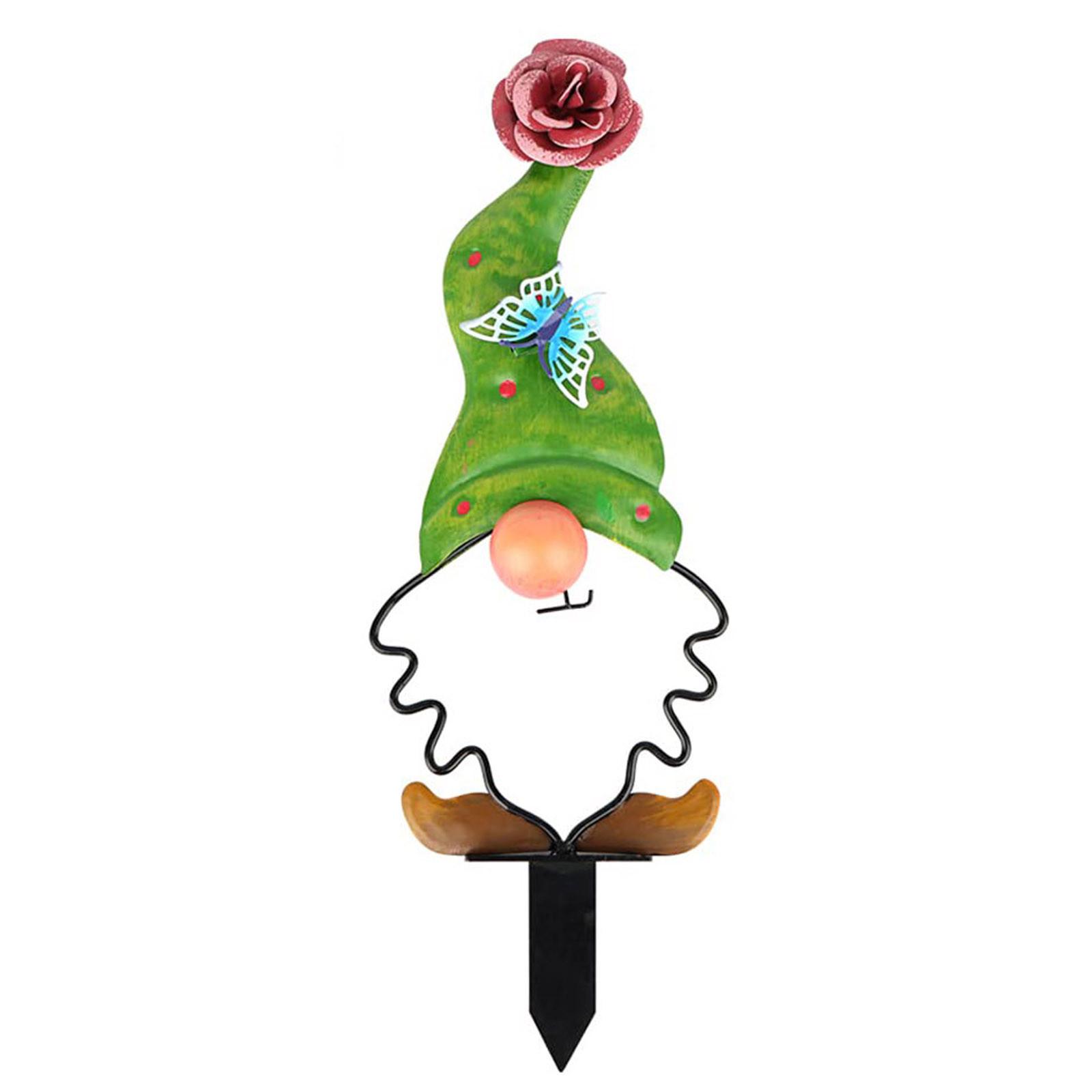 

Металлический карлик, вставленный в землю, уличный цветочный горшок, украшение, металлические украшения для двора D