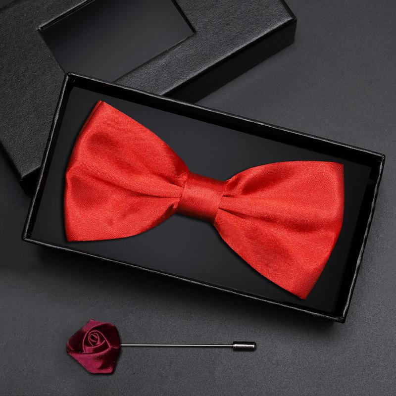Geschenkbox Herren Fliege Männlich Trauzeuge Bräutigam Bordeauxrote Fliege Formelle Hochzeit Britische Koreanische Version Fliege