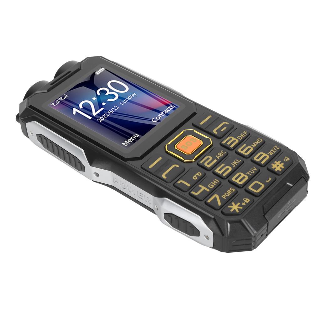 4G Rugged Senior Cell Phone 2.6 Inch Screen Big Button 16800mAh Dual LED Flashlight Dual SIM Dual Standby
