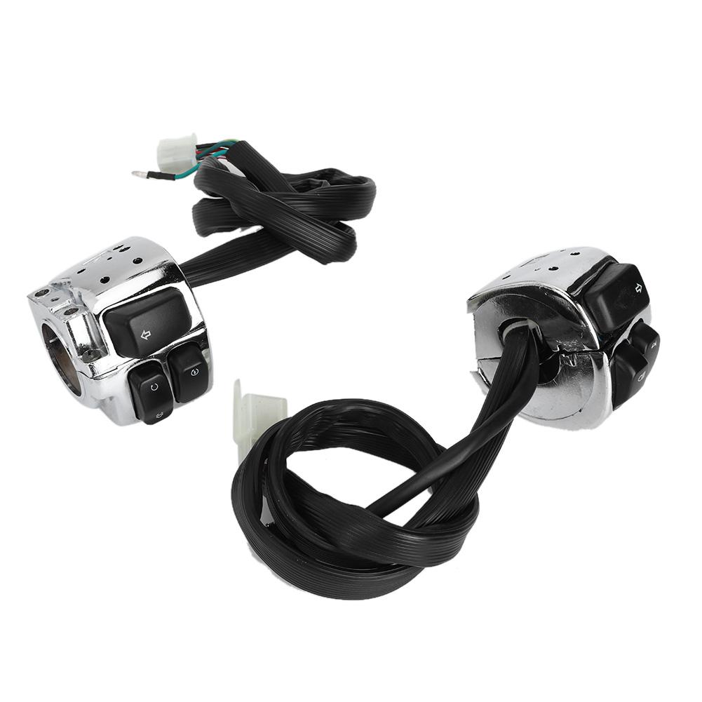 2pcs Motorcycle High Low Beam Handlebar Control   with Wiring Harness