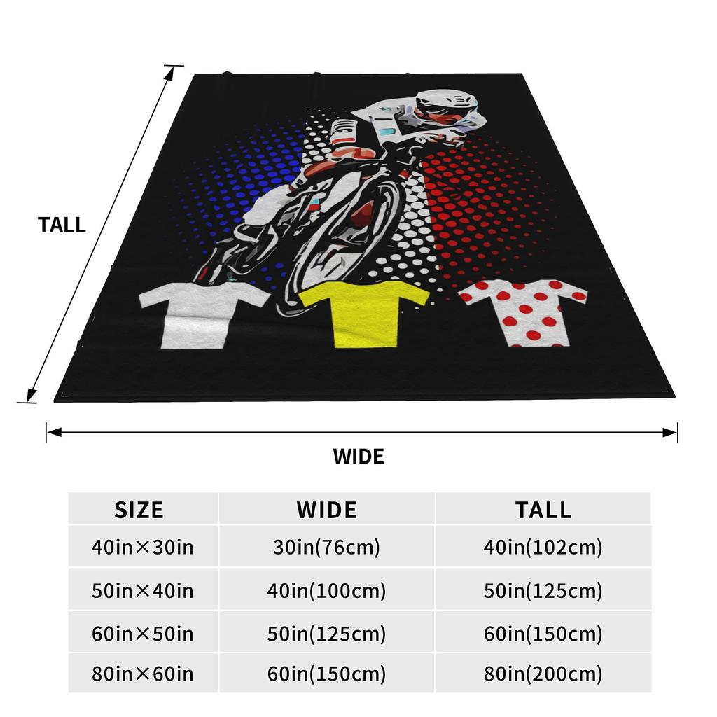 Tour De France Tadej Pogacar Wohndecke für Sofa Fahrrad Bike Liebe Fan Flauschige Weiche Plüschdecke Mehrere Größen für Alle Jahreszeiten