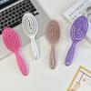 Candy Color Oval Hairbrush for Voluminous and Shiny Hair - Detangling Comb for All Hair Types