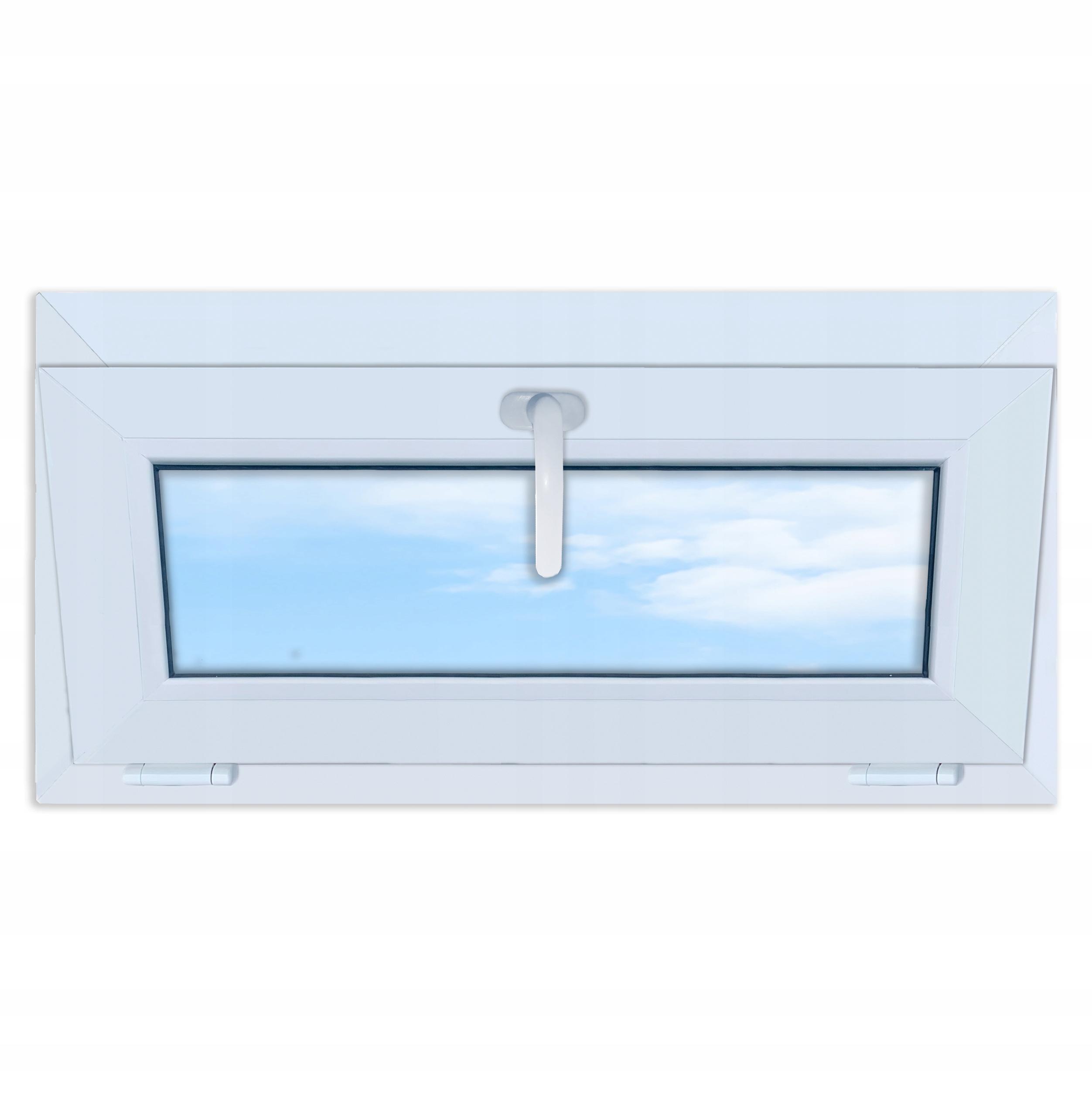 Wit PVC raam, kantelbaar, 80x40, nieuw, 800x400, klapraam, dubbelglas