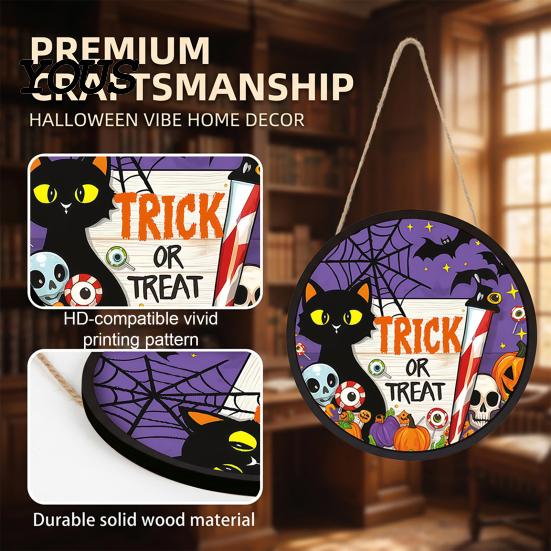 Halloween Themed Party Decor LED Glowing Hanging Decor, Acrylic Window Ornament with Light, Spooky High-quality Signage Sign for Door Wall Haunted