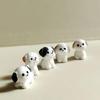 5 stk Miniature Hvalpe Eventyrhave Dekoration Kawaii Harpiks Tegneserie Dyr Hvid Hund DIY Boligindretning Dukkehus Tilbehør