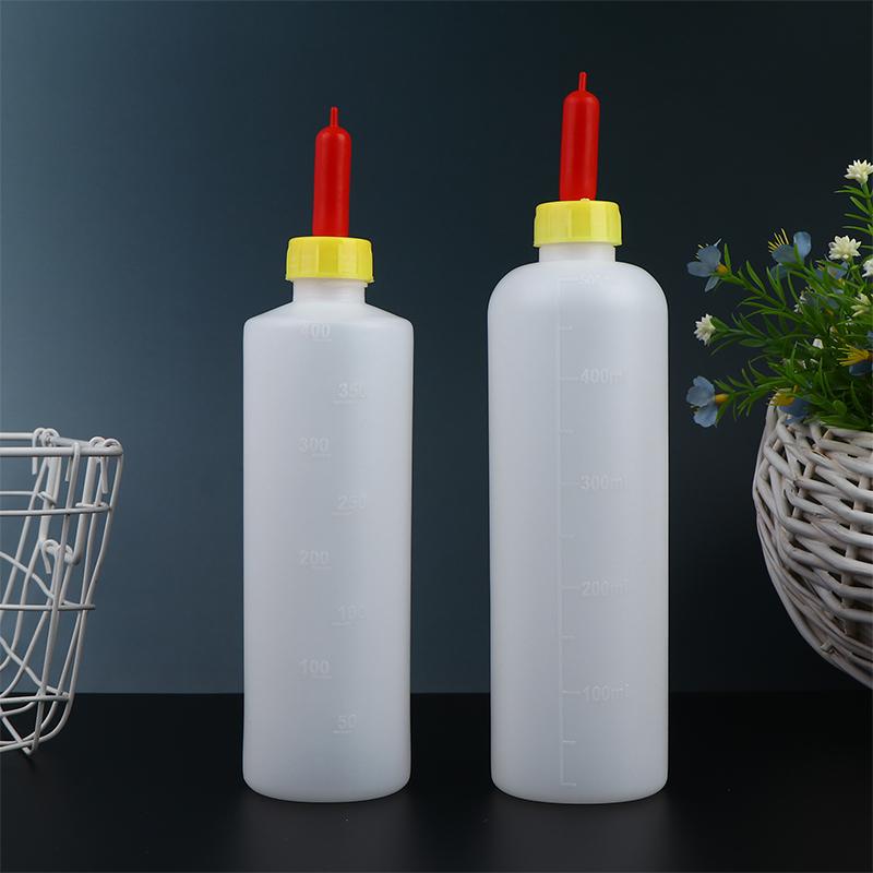 For Calf Piglet Sheep Goat Farm Animals Drinker Feeder 400/500Ml Lamb Milking Feeding Bottle With 3 Rubber Nipple Pacifier