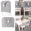Christmas Chair Cover Santa Hat Slipcover Festive Chair Back Cover for Christmas Dinning Room Party Decoration