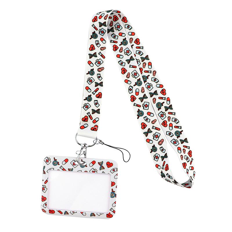 Medical signs Credential Holder Keychains Neck Lanyard For Pass Card Credit Card Holder Keychain Straps Mobile Phone Wholesale