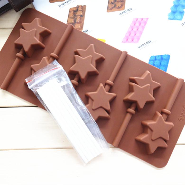 Silicone Lollipop Molds: Various Shapes, Oven-Safe for Small Lollipops and Cakes