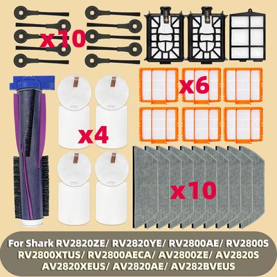 Compatible con Shark PowerDetect RV2820ZE, AV2800ZE, AV2800ZEEUWH, RV2800ZEEU, RV2820YE, Accesorios de Piezas de Filtro de Mopa Cepillo