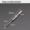 GOOD801 Electric Phillips Head Screwdriver Bit, 5mm Shank, 3mm Magnetic, 60mm Length