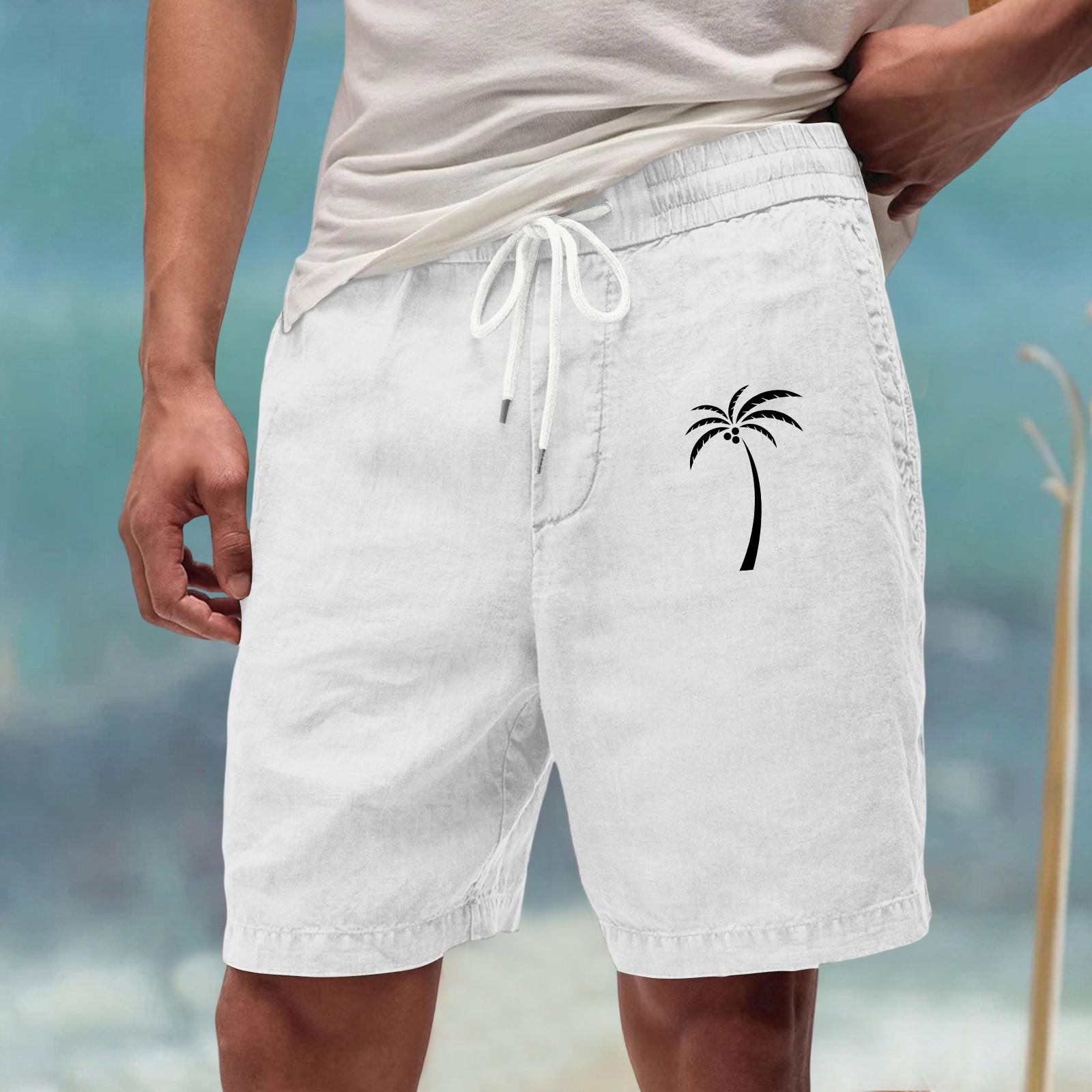 

Мужские летние большие повседневные свободные спортивные брюки пляжные шорты XL белый