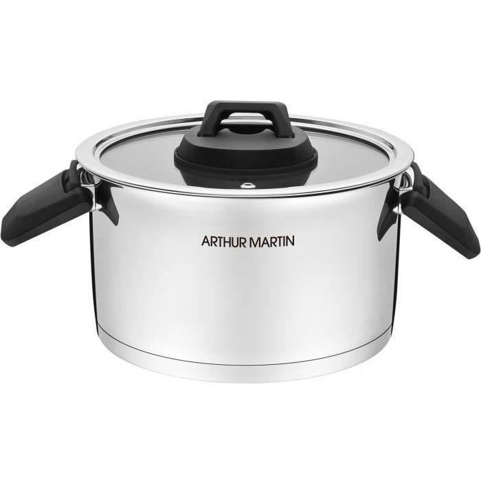 Set aus 3 Kochtöpfen mit klappbaren Griffen Arthur Martin - AM6321