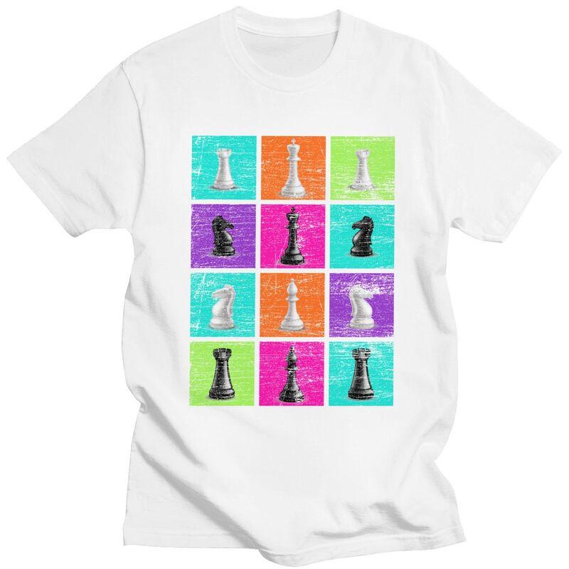 

Custom Retro Chessmen Chess T Shirts for Men 100% Cotton Tee Tops Chessboard Game Tshirt Short-Sleeve Casual T-shirt Clothes ... 5XL різнокольоровий