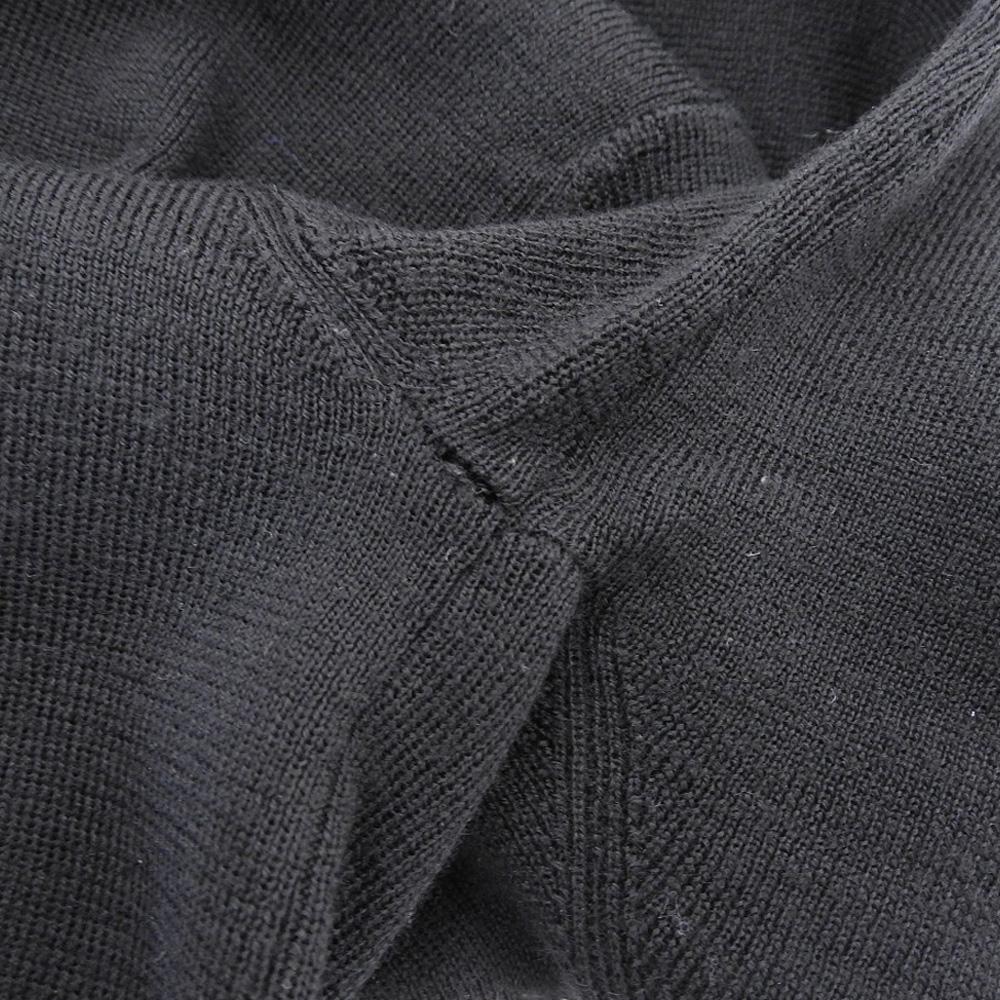 Giorgio Armani Beautiful Wool Cashmere Ruffle Knit Sweater Top for Women, Black, Size 38, 2018, 6ZAMB4 AMC5Z Tops 38 blackUsed