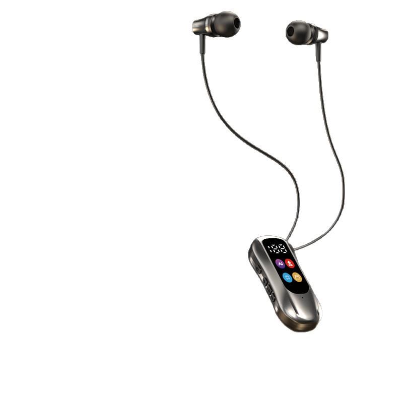 Clip-on Bluetooth Headset with Long Battery, Noise Reduction, Sports Card Insertion, In-Ear Gaming, Wireless