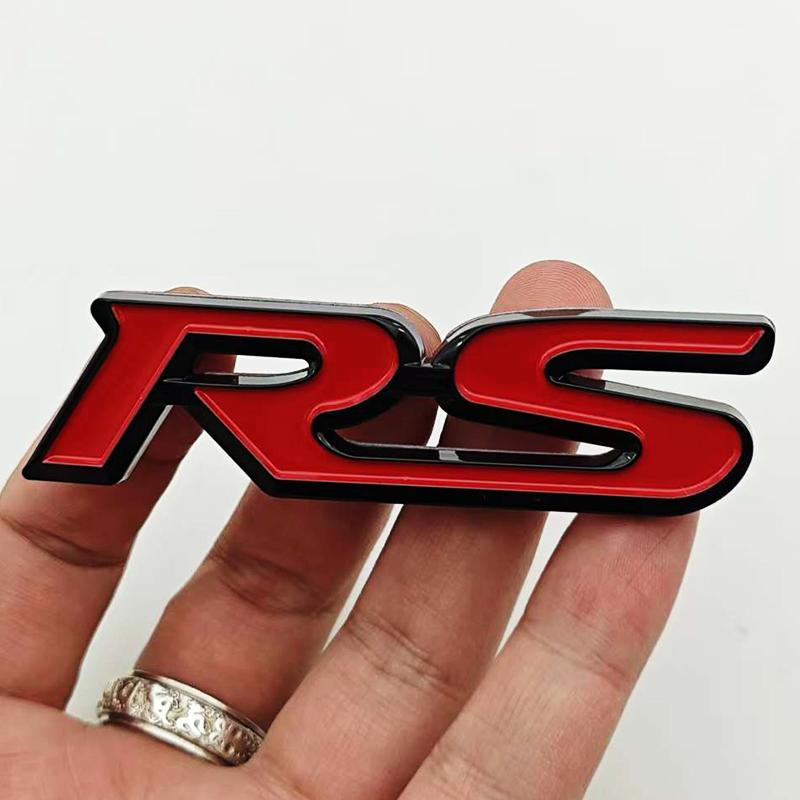 3D ABS Car Letters Logo RS Badge Rear Trunk Sticker Fender Side Emblem For Honda Civic City Fit Shuttle Jazz Car Acceessories