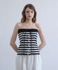 Oder Striped Bamboo Knit Top - Black