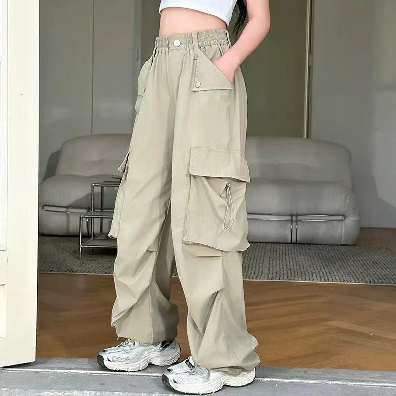 Pantaloni da Ragazza Primavera Pantaloni Hip Hop per Bambini Estate Abbigliamento Streetwear per Bambini Pantaloni Casual Autunno Moda Adolescente Taglia Grande Pantaloni da Jogging