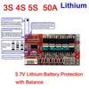 50A BMS Protection Board Balance for 3s 4s 5s 12.6V 16.8V 21V Li-ion Cell Bat with Balance Power Tool Inverter Solar Energy
