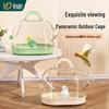 Parrot Travel Cage: Transparent, Handheld, High-End for Cockatiels & Budgies