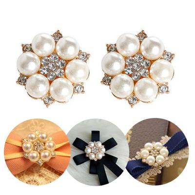10Pcs DIY Crafts Rhinestone Garment Decorative Clothing Scrapbooking Sewing Button Pearls Rhinestone