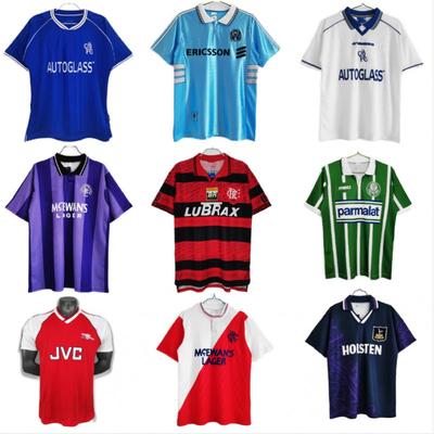 Klasické retro fotbalové dresy Pánské Man Utd Arsenal Barca Real Madrid Spurs Chelsea PSG Pruhované sportovní dresy