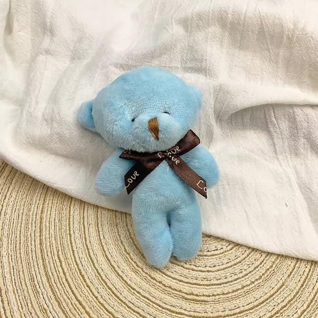 10/20pcs Mini Plush Bear Doll 12CM Stuffed Plush Toy Mini Bear Doll Toy for Girl Bag Pendant Keychain Children PartyGifts