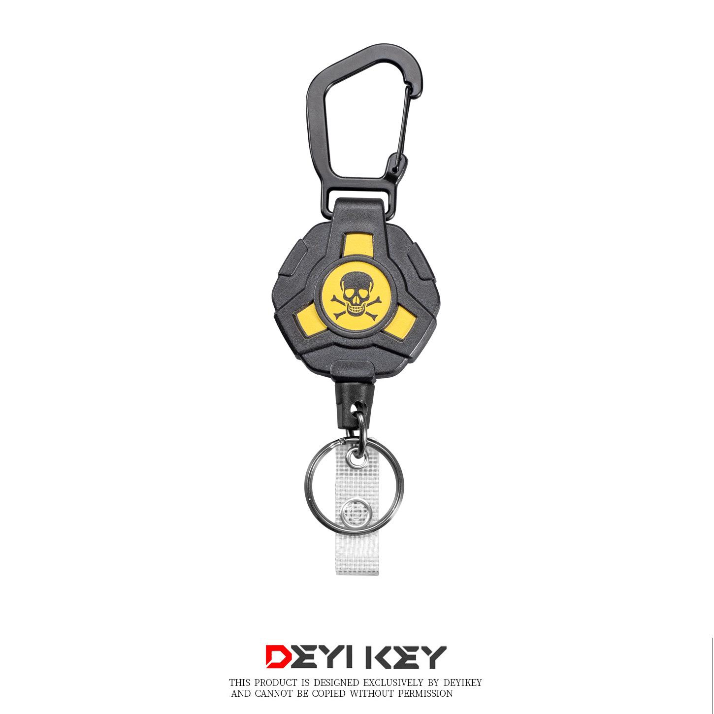 Multi-functional Retractable Carabiner Keychain & Card Holder