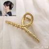 Simple Metal Geometric Hair Claw Clips Elegant Geometric Hair Accessories Cross Crab Bath Clip For Women Girl Headwear