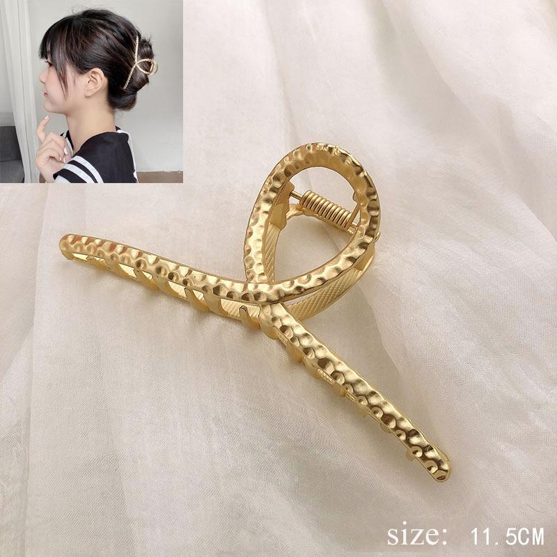 Simple Metal Geometric Hair Claw Clips Elegant Geometric Hair Accessories Cross Crab Bath Clip For Women Girl Headwear